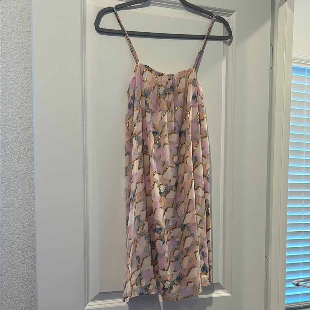 Chic Multicolor Spaghetti Strap Dress